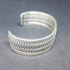 Silver Twist Wire Cuff Bracelet