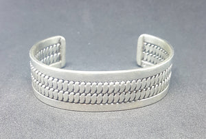 Silver Twist Wire Cuff Bracelet