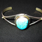 Vintage NAVAJO Signed Aron Johnson Turquoise and Sterling Silver