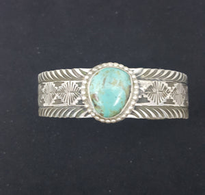 Sterling Silver Turquoise Cuff ~ RE