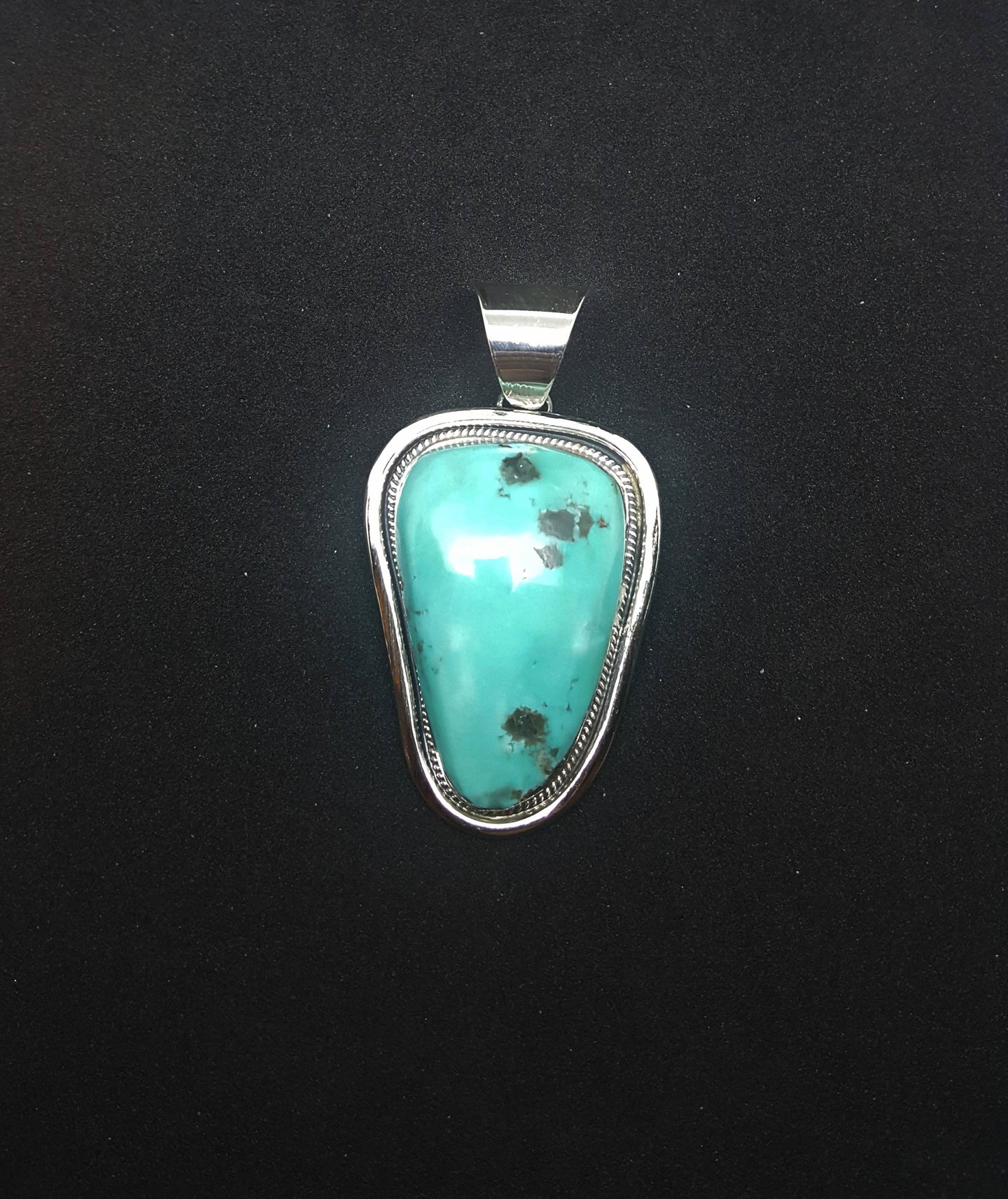 Sterling Silver Turquoise Pendant ~ Chimney Butte
