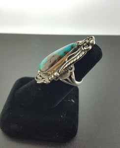 Vintage bisbee turquoise ring pointer finger style - size 7