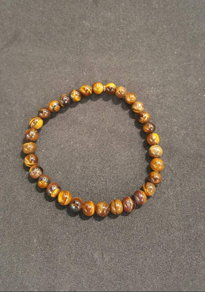 6 mm Tiger's eye beaded bracelet