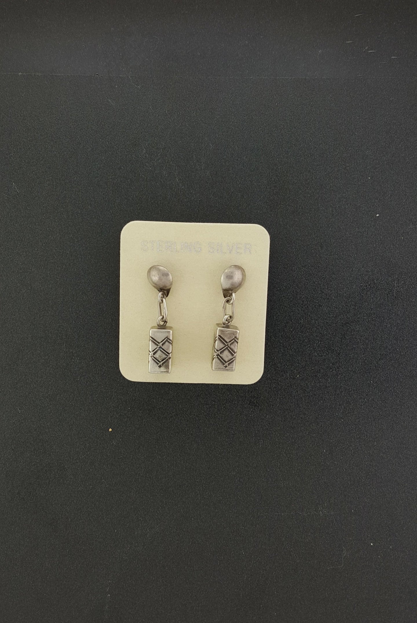 sterling silver Navajo hollow box post earrings