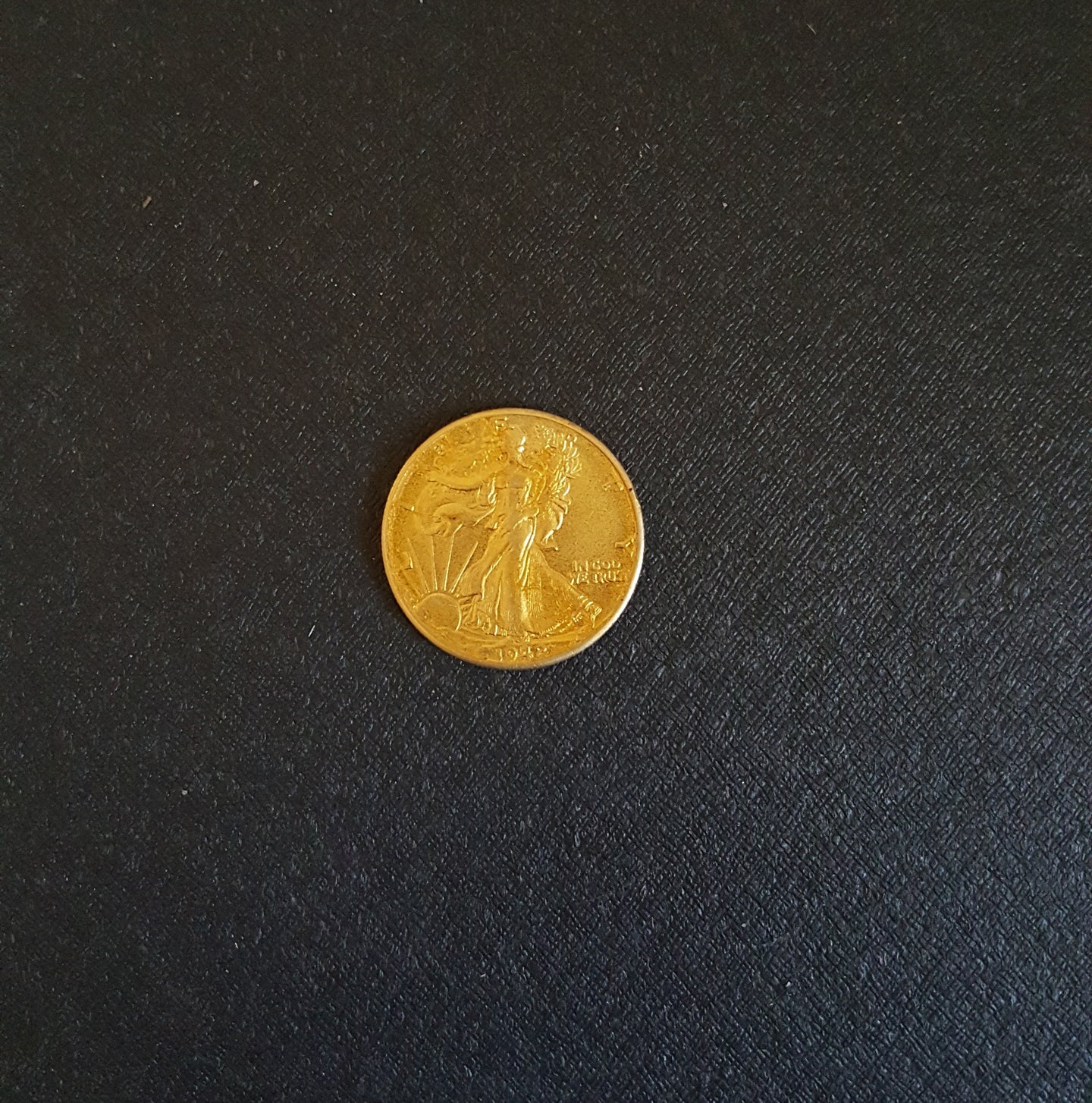 1942 Gold plated Walking Liberty Silver half dollar