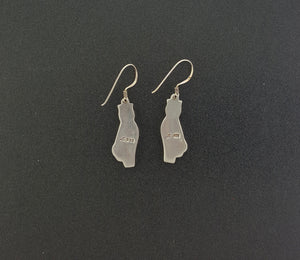 VINTAGE Cat sterling silver dangle earrings