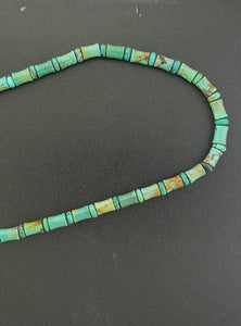 18 inches Turquoise necklace with inlay bear pendant
