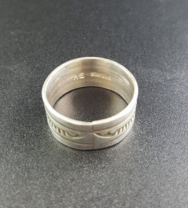 sterling silver ring - stamped RE - size 8.5 and 12