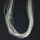 18 inches 20 strands liquid silver sterling silver findings necklace -