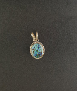 Navajo Natural Australian Opal sterling silver pendant - vintage