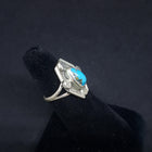size 7 1/4 VINTAGE Navajo Kingman turquoise sterling silver ring