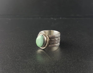 size 6 Royston turquoise sterling silver ring - vintage