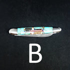 3 Blade Knife - turquoise inlay Southwestern Style