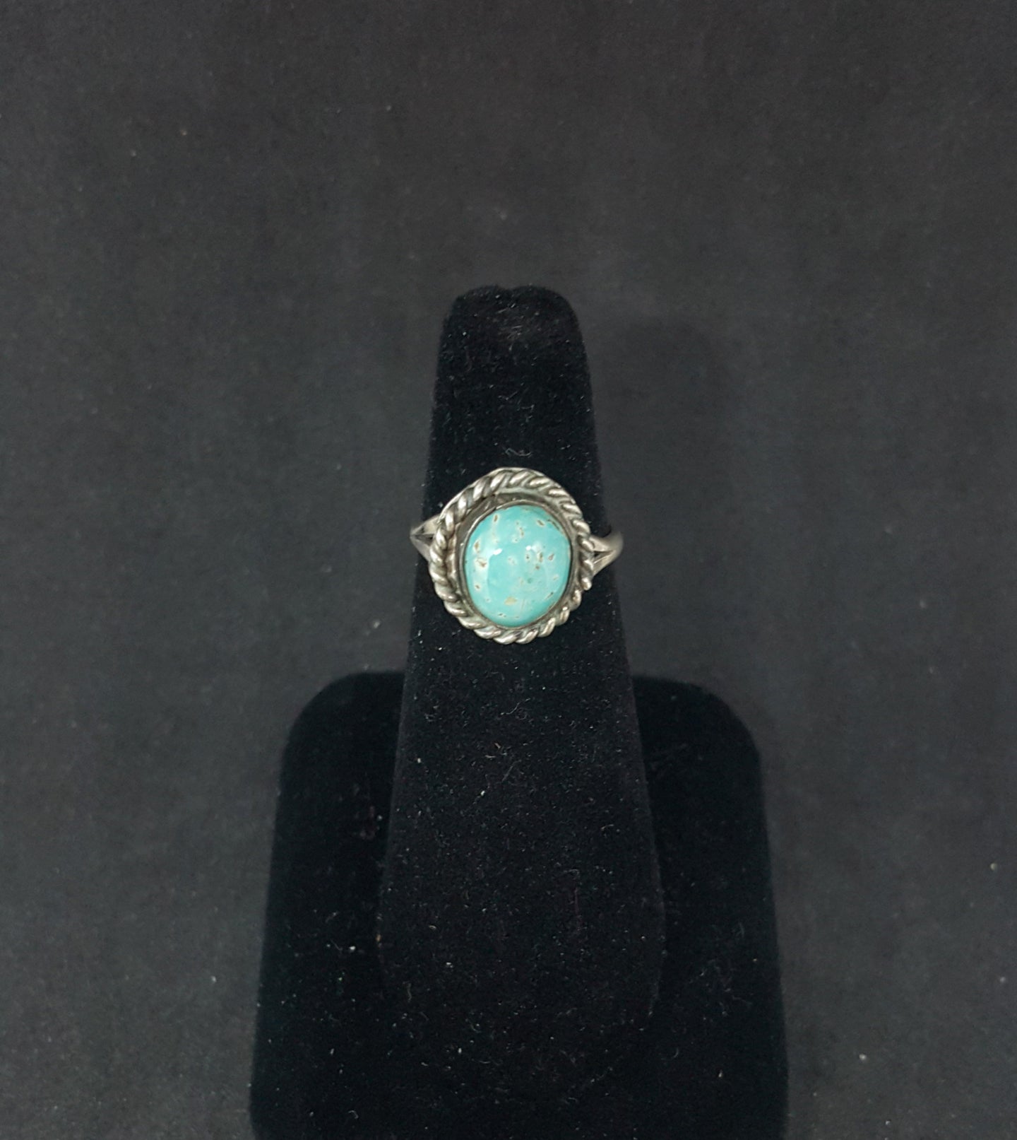 size 6.5 vintage Navajo turquoise sterling silver ring