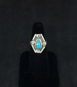 size 7 1/4 VINTAGE Navajo Kingman turquoise sterling silver ring