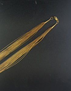20 inches 20 strands gold-filled liquid silver necklace