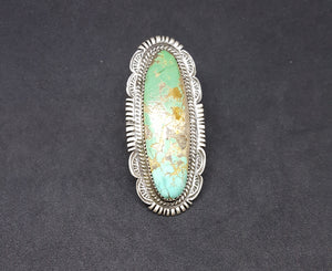 Big Turquoise Ring- Vintage - size 12