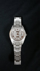 Rolex Men's Datejust II Steel Full Diamonds Pave Dial 41mm