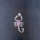 Purple Turquoise scorpion sterling silver pendant