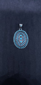 Petite point pendant kingman turquoise