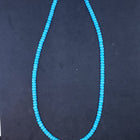 18 inches Natural sleeping beauty turquoise 6mm beaded necklace - 14k gold necklace