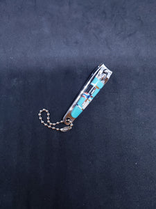 Small inlay turquoise nail clipper