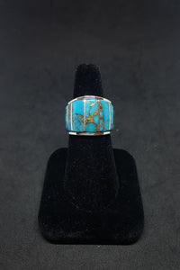 Turquoise sterling silver ring size 10