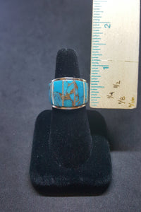 Turquoise sterling silver ring size 10