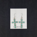 The Cross Turquoise sterling silver dangle earrings