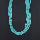 20 inches 10 strands Turquoise sterling silver beaded necklace