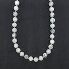 19 inches Gemstone beads Turquoise White Turquoise sterling silver beaded necklace