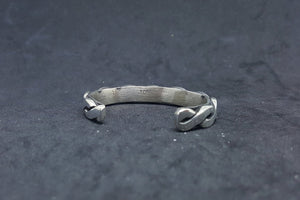 Kid size - Vintage Navajo twisted design silver smith cuff bracelet