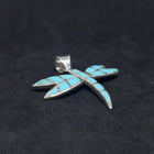 Southwest Dragonfly Kingman Turquoise sterling silver pendant necklace