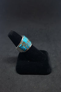 Turquoise sterling silver ring size 10