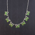 Baby Butterflies Green Turquoise sterling silver beaded necklace