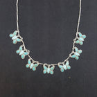 Baby Butterflies Turquoise sterling silver beaded necklace