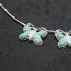 Baby Butterflies Turquoise sterling silver beaded necklace