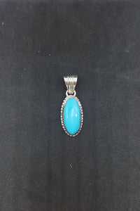 The Royalty Sleeping Beauty Turquoise chip sterling silver pendant necklace