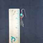 Vintage Navajo feathers Turquoise Coral sterling silver dangle earrings