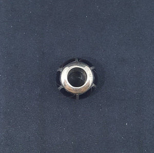 Small Black Onyx sterling silver Spherical shape Pandora bracelet beads - 3 styles
