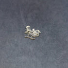 Vintage bird sterling silver turquoise lapel pin