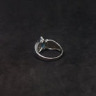 Size 6 - rectangle Blue Opal micro CZ marquise-cut Topaz sterling silver ring