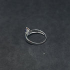 Size 8 1/4 - Simple marquise-cut Tanzanite Blue opal micro CZ Sterling silver ring