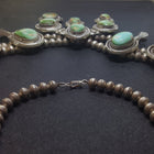 Vintage Wonder Royston Turquoise sterling silver Squash blossom necklace