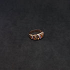 Size 8 - Pink Fire Opal CZ rose gold plated sterling silver ring