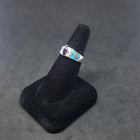 Size 8 1/4 - Arrow marquise-cut Tanzanite Blue opal micro CZ Sterling silver ring
