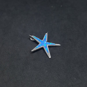 Sea Star Blue Fire Opal Sterling silver sterling silver simple pendant necklace
