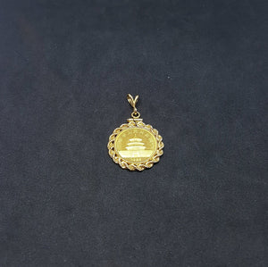 1988 Panda Golden twist design pendant