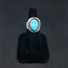 size 9 VINTAGE Navajo Mountain Turquoise Big Teardrop sterling silver ring