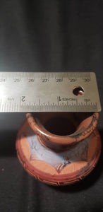 Handmade Navajo pottery 3 inch horse hair